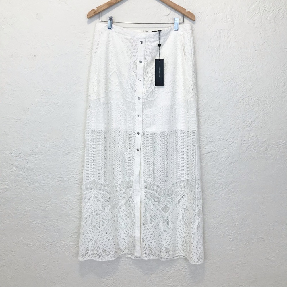 BCBG MaxAzria 12 Lace Maxi Skirt Harper Crochet - Picture 3 of 8